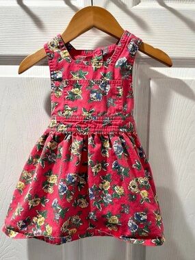 GAP Floral Dress Pink Girls 6-12M